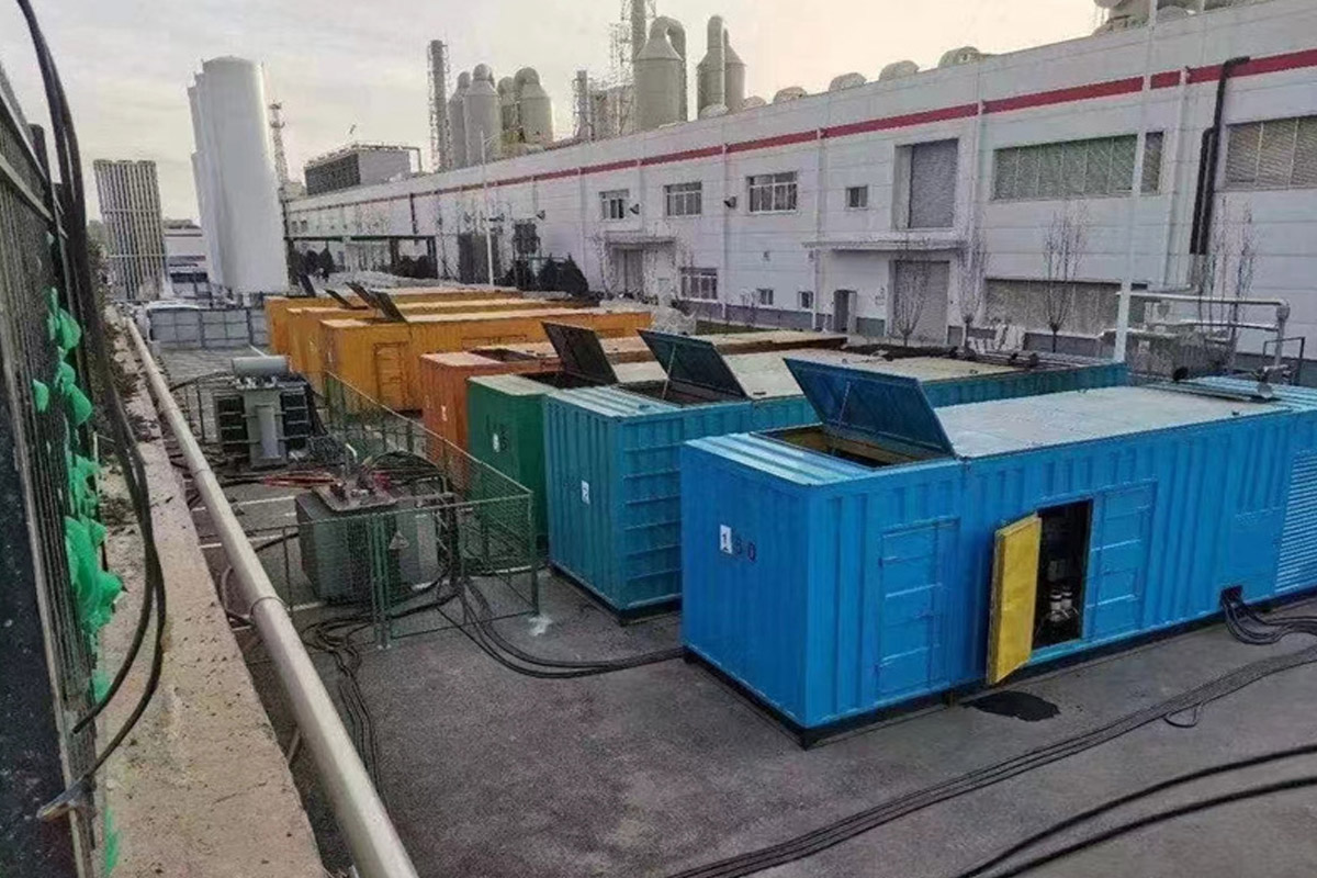 高安发电机租赁施工现场